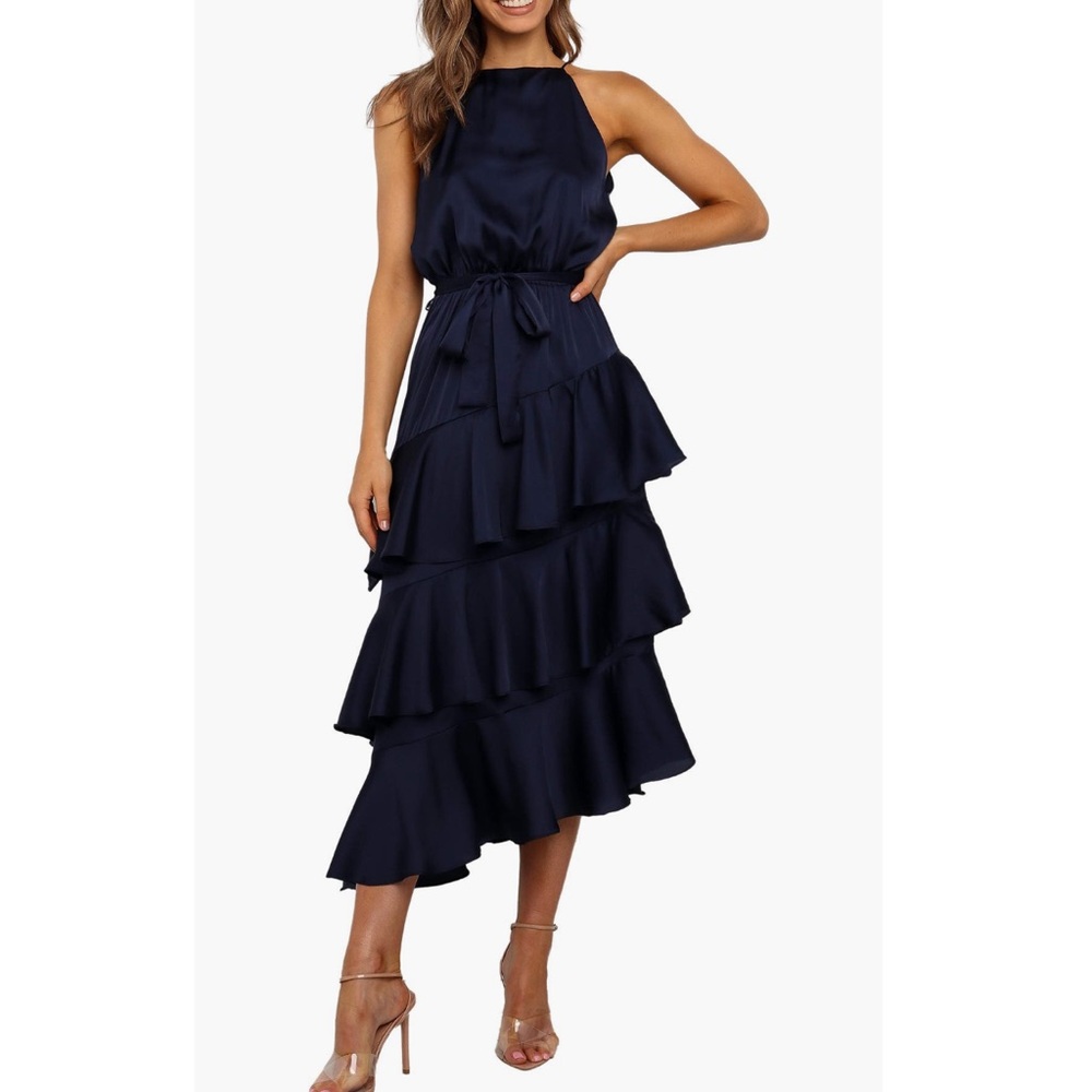 Petal & Pup Navy Tiered Dress